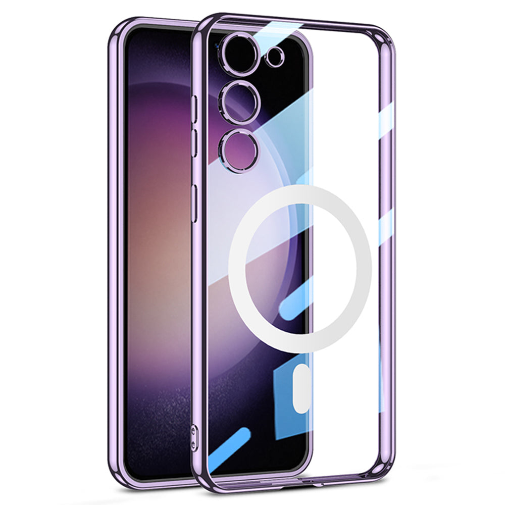 GKK Clear TPU pouzdro na telefon pro Samsung Galaxy S23 Galvanický magnetický zadní kryt kompatibilní s MagSafe GKK Clear TPU pouzdro na telefon pro Samsung Galaxy S23 Galvanický magnetický zadní kryt kompatibilní s MagSafe